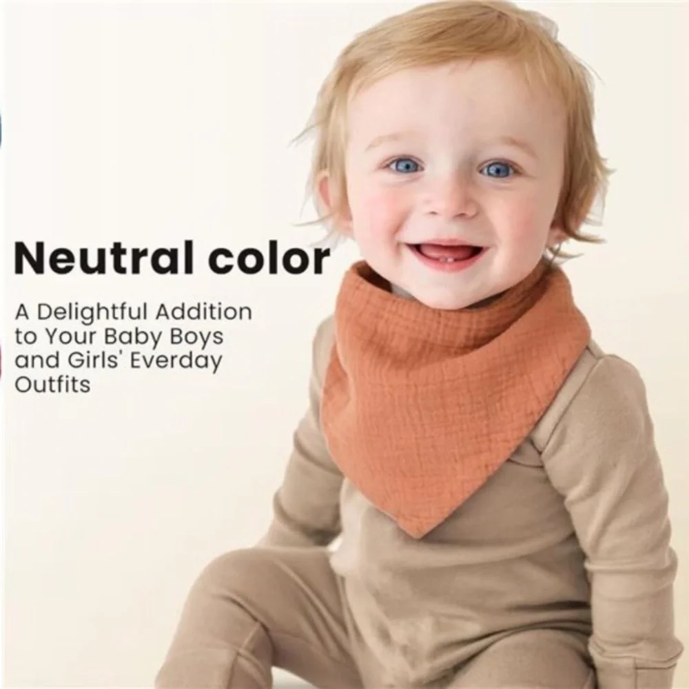 Muslin Baby Bibs 10Pack Baby Bandana Drool Bibs 100%Cotton for Unisex Boys Girls